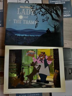 Walt Disney's Lady and the Tramp Lithograph Print Set