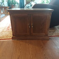 Oak End Table Cabinet