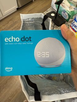 Amazon Echo Dot (5th Gen) with Clock – Brand New Sealed