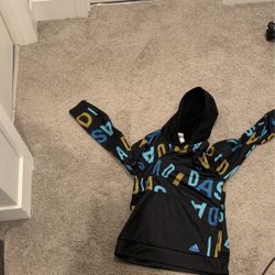 Adidas Allover Print Pullover Hoodie For Boys 14/16
