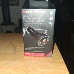 Monster Bluetooth FM Transmitter & 20W Car Charger