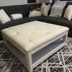 Beautiful Linen Ottoman 