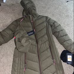 Tommy Hilfiger Womens Hooded Packable Puffer Coat, MultiColor, Size S