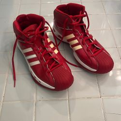 Adidas Pro Model Red/White.  Size 13 1/2
