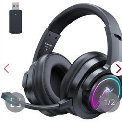 Krysenix PG3 RGB Wireless Gaming Headset For PS4, PS5, PC - 2.4GHz 7.1 Surround Sound, Bluetooth Gaming Headphone With AI Detachable Noise Canceling M