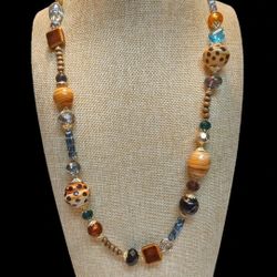 Premier Designs Grass Roots Necklace Cheetah Print New In Bag Retail $59