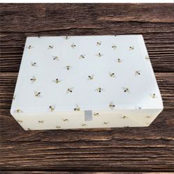 Rachel Ashwell  Glass Jewelry Box Honeybees Bumblebees Trinket Box