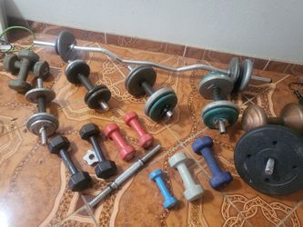 Work-out  weights  great condition  over 200 lbs for $85