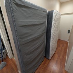 Twin Size Mattress & Bed Frame - Two Sets - USED