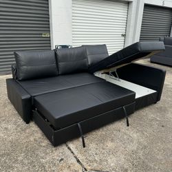 IKEA Friheten Sectional Leather Sofa Bed