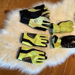 3 PAIR OF WINTER BIKING GLOVES