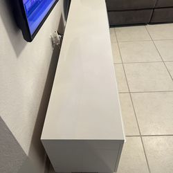 Modern White TV Stand 