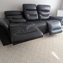 Premium Leather Power Reclining 3-seat Sofa