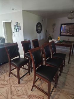 6 counter height chairs