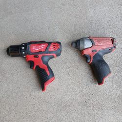 DRILL SET MILWAUKEE M12 TOOL ONLY 