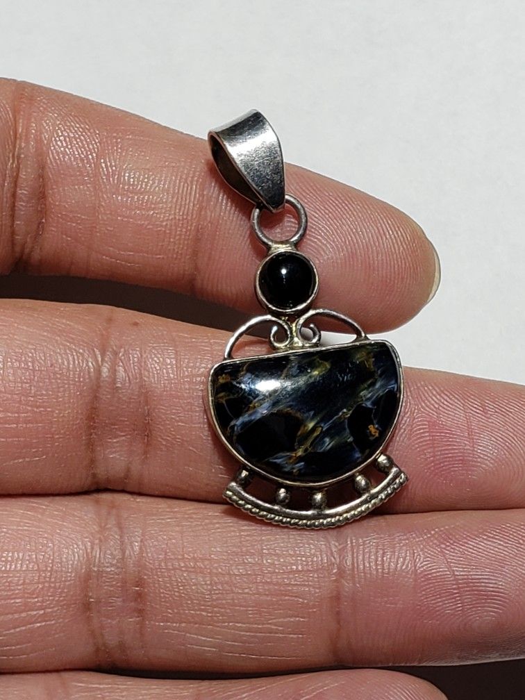 Sterling Silver Pietersite Pendant/Locket