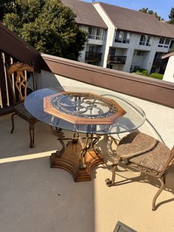 Glass Table And Chairs/ Dining Room