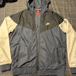 Nike Windrunner Jacket Thunder Navy/Black/Sand 727324-471 Men's Size L