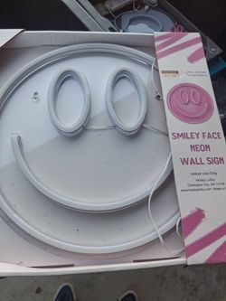 Smiley Face Neon Wall Sign