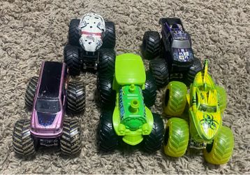 Toy monster trucks lot