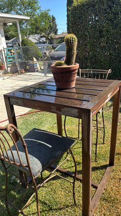 High table patio set