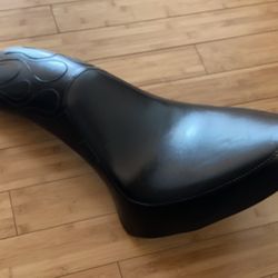 Le Pete  Seat (rare ) Flame Pattern  Fits  FXSTC   Harley Davidson 