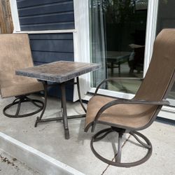Patio Table And 2 Chairs