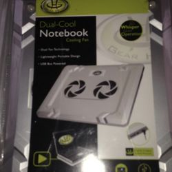 Dual-Cool USB Laptop Cooling Fan (Silver