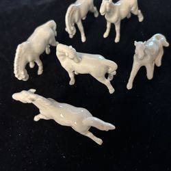 Six Chinese Porcelain Mini Jingdezhen Horses