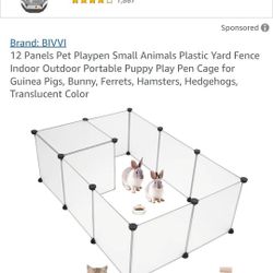 Plastic Panel Playpen 