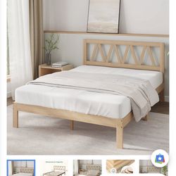 Novilla Classic Wooden Bed Frame with Headboard
