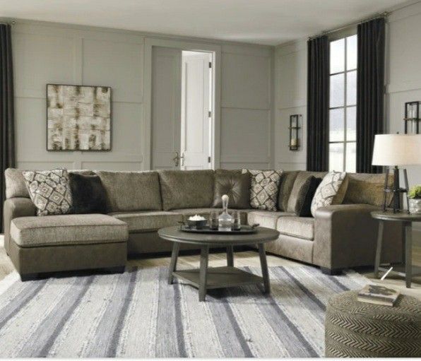🌲same DAY delivery & free delivery 💠 Abalone Chocolate LAF Sectional 💠