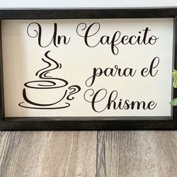 Cafecito Spanish Wood Sign/ Coffee Sign