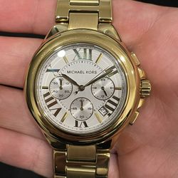 Michael Kors Ladies Gold Tone Watch New