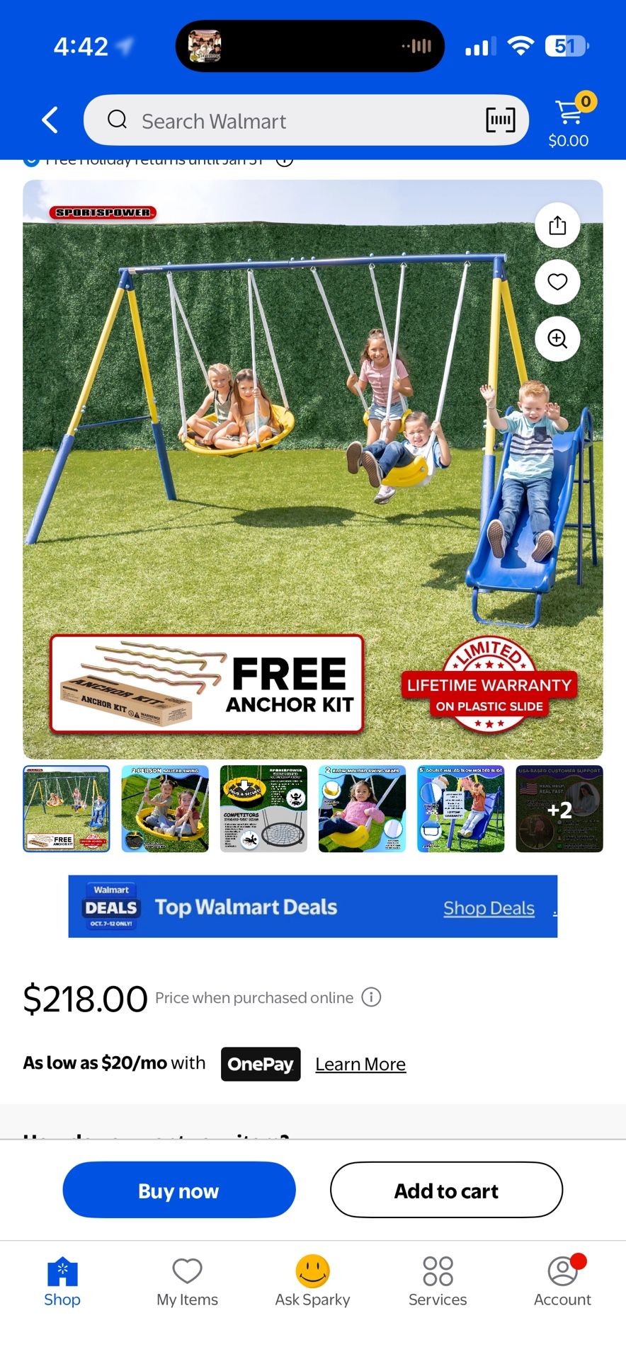 Sportspower Super Saucer Swing Set Play Set