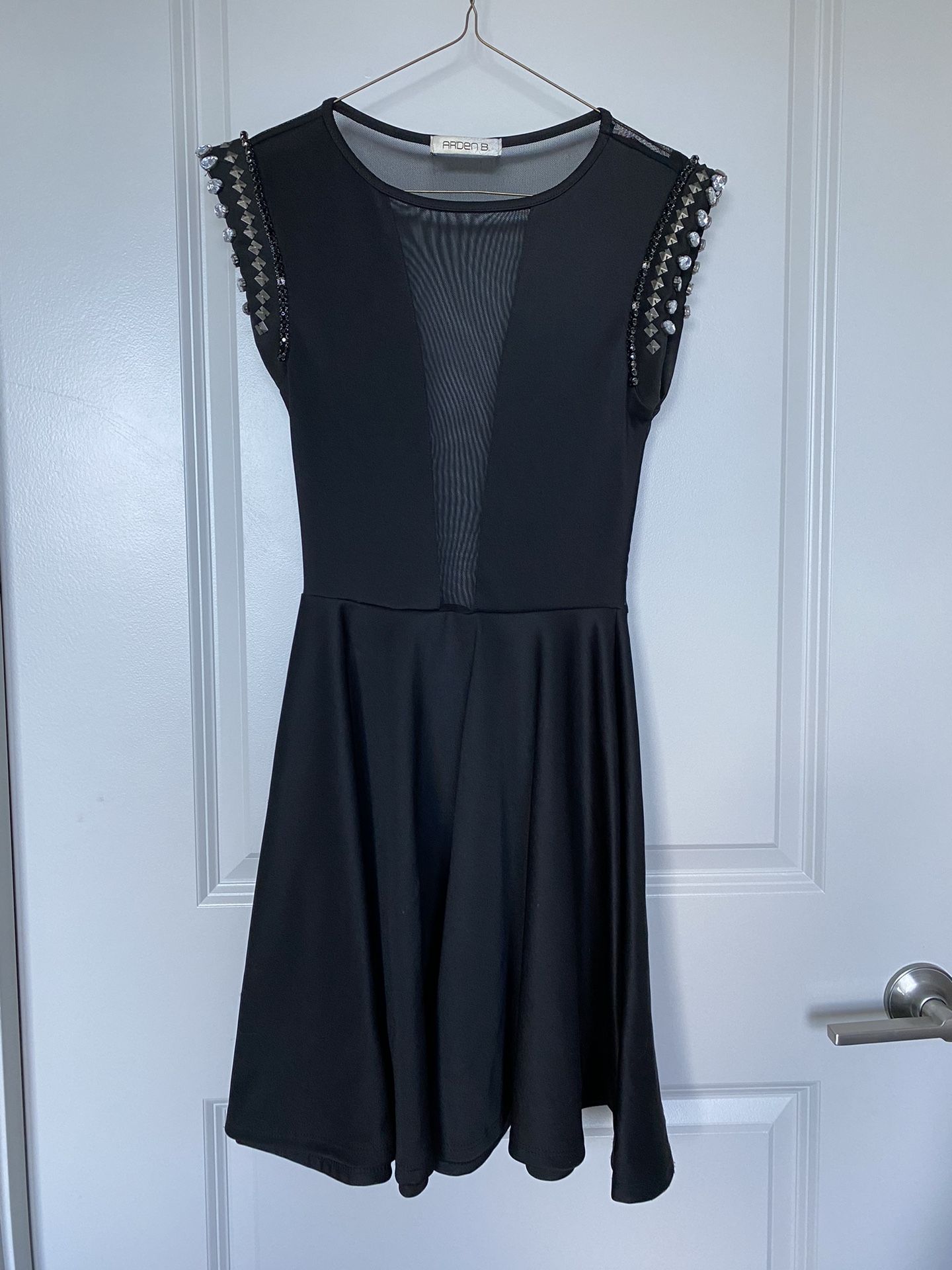 Black Dress With Rhinestone