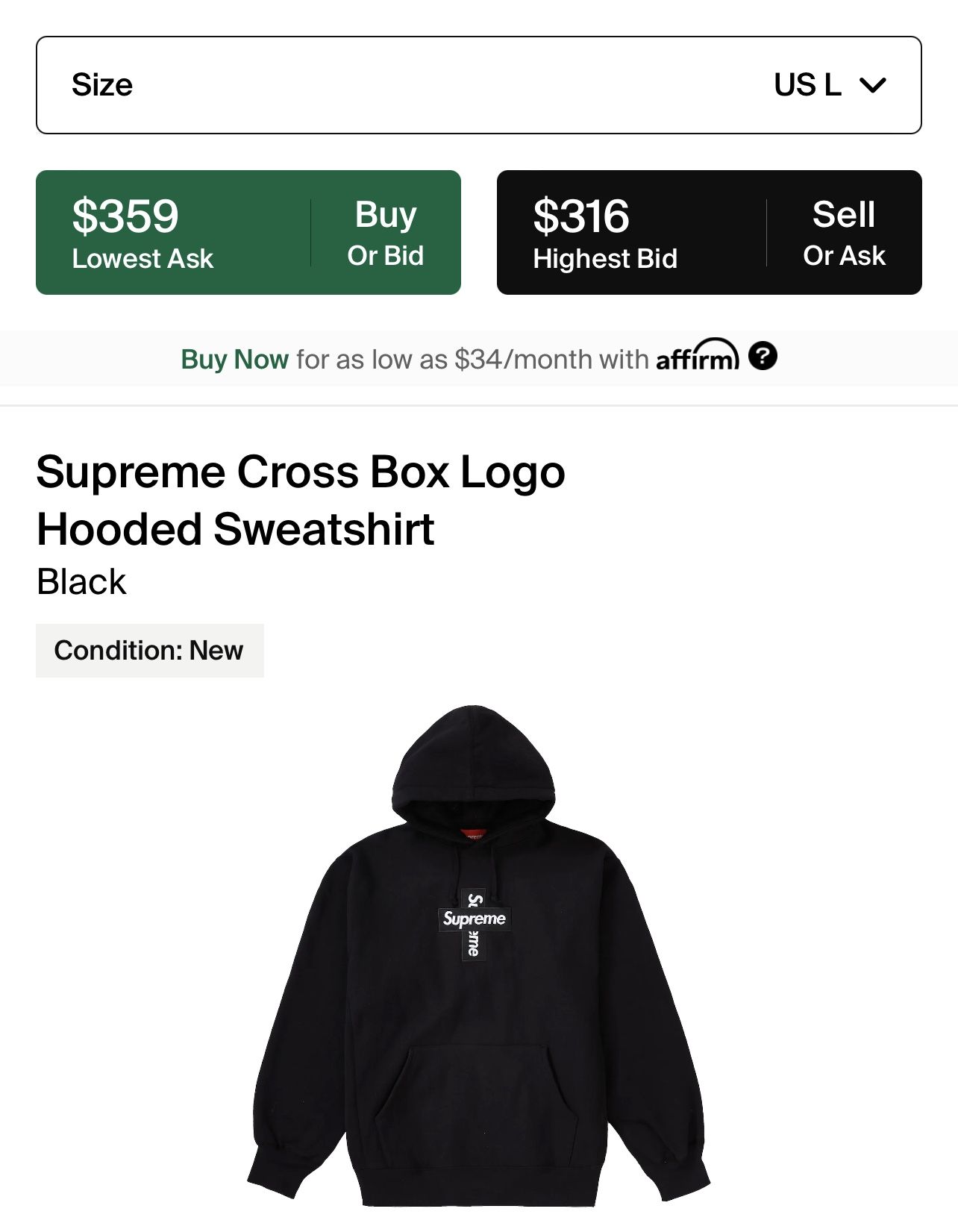 Supreme Cross Box Hoody
