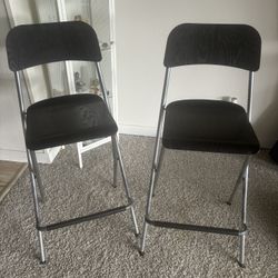 2 Black Bar top Stools