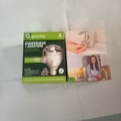 Two New Green Light Water Saving Low Flow Silvertone Shower Head