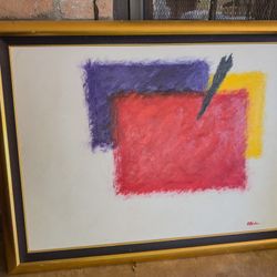 Framed Original Abstract Expressionist Painting