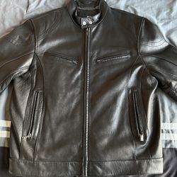 Murano Genuine Lamb Skin Leather Jacket Mens Size Large