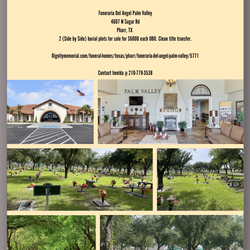 2 Cemetary Plots For Sale.