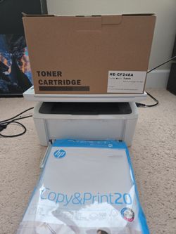 HP laserjet printer, scanner, cartridge, 400 sheets