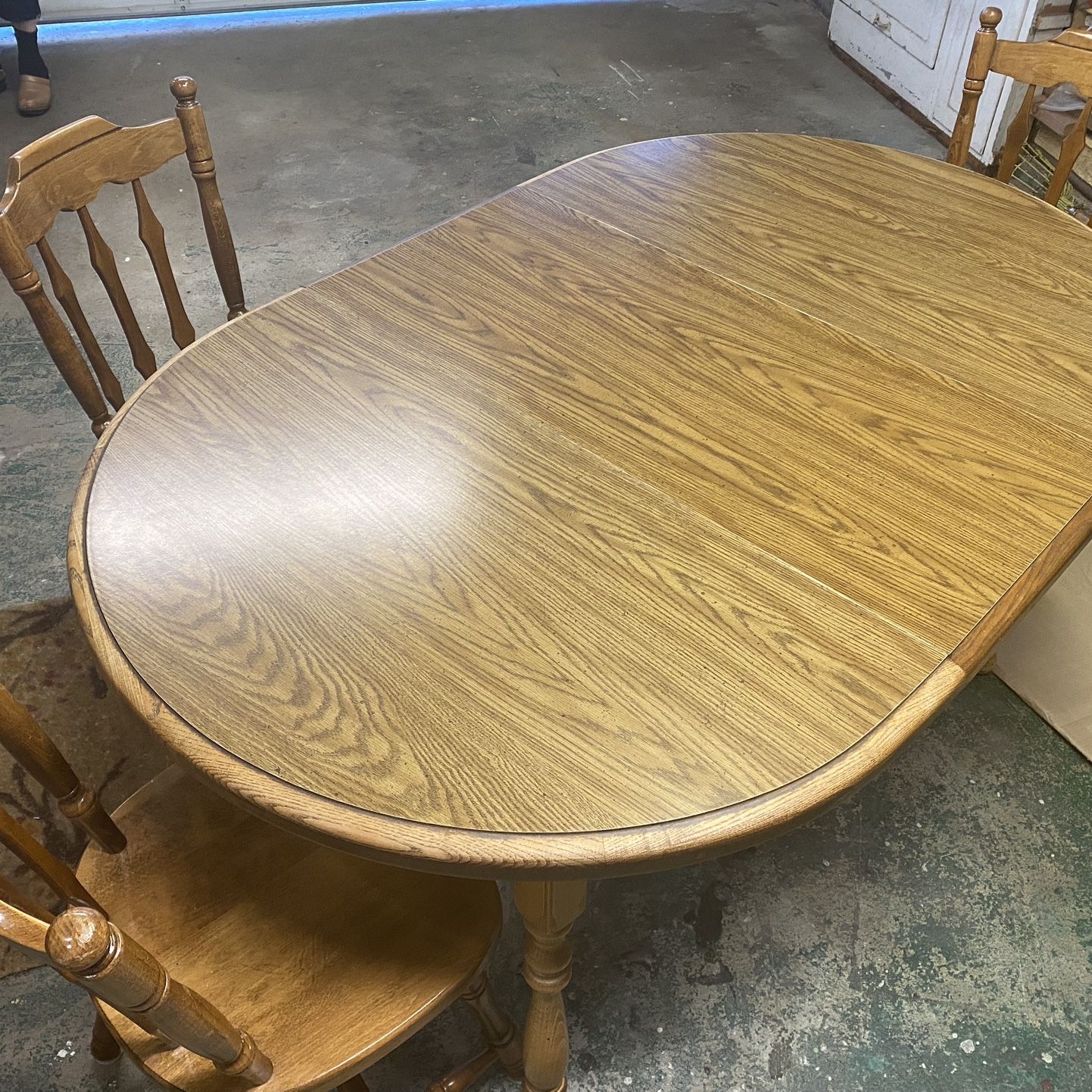 65” Dinner Table with 6 Oak Chairs