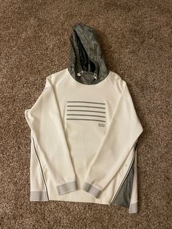 Hugo Boss Hoodie White Gray Athletic