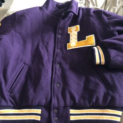 Los Angeles Lakers Magic Johnson vintage Forum Promotions wool jacket XL
