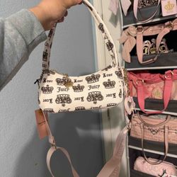 Juicy Couture White With Brown Bag