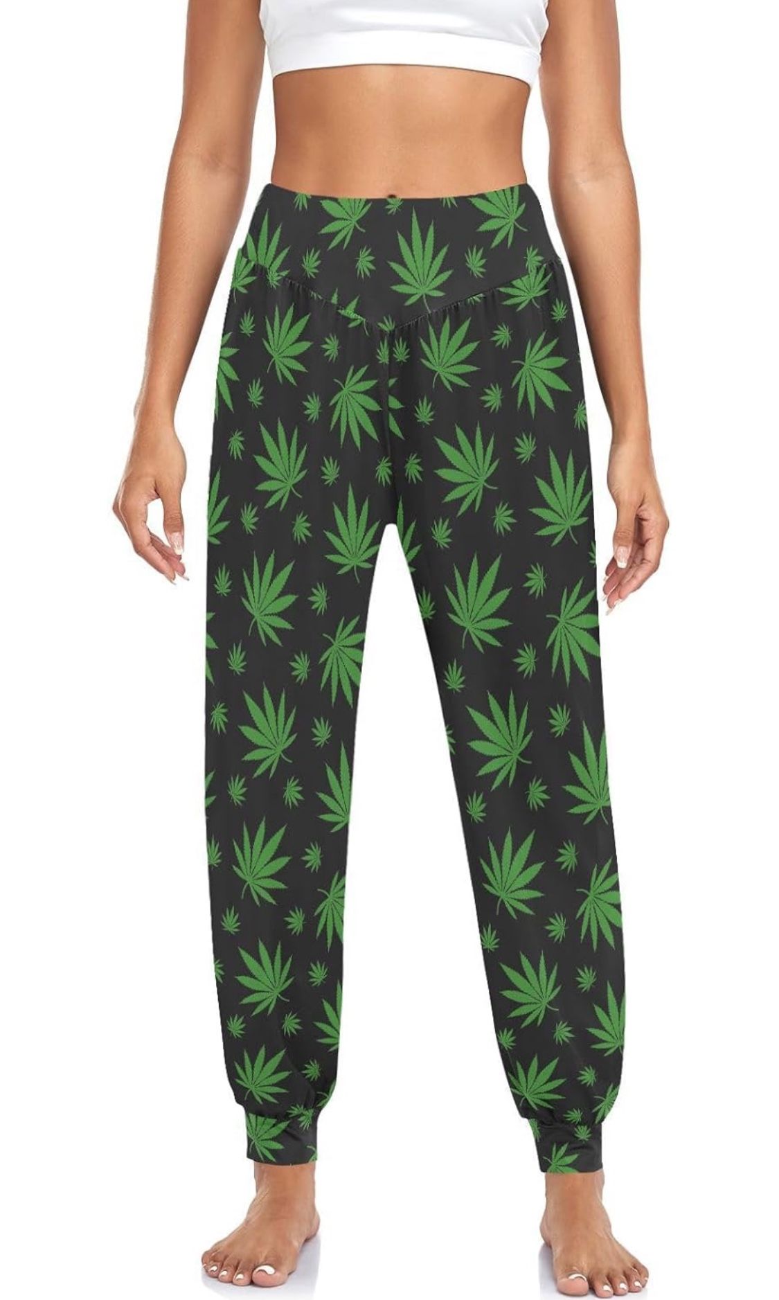 MJ LEAF SILKY BAGGY Comfortable Joggers
