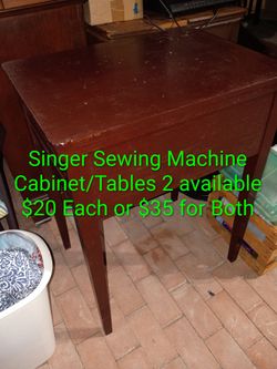 Singer Sewing Machine Cabinet Table