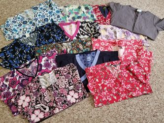 Used scrub top size s and m